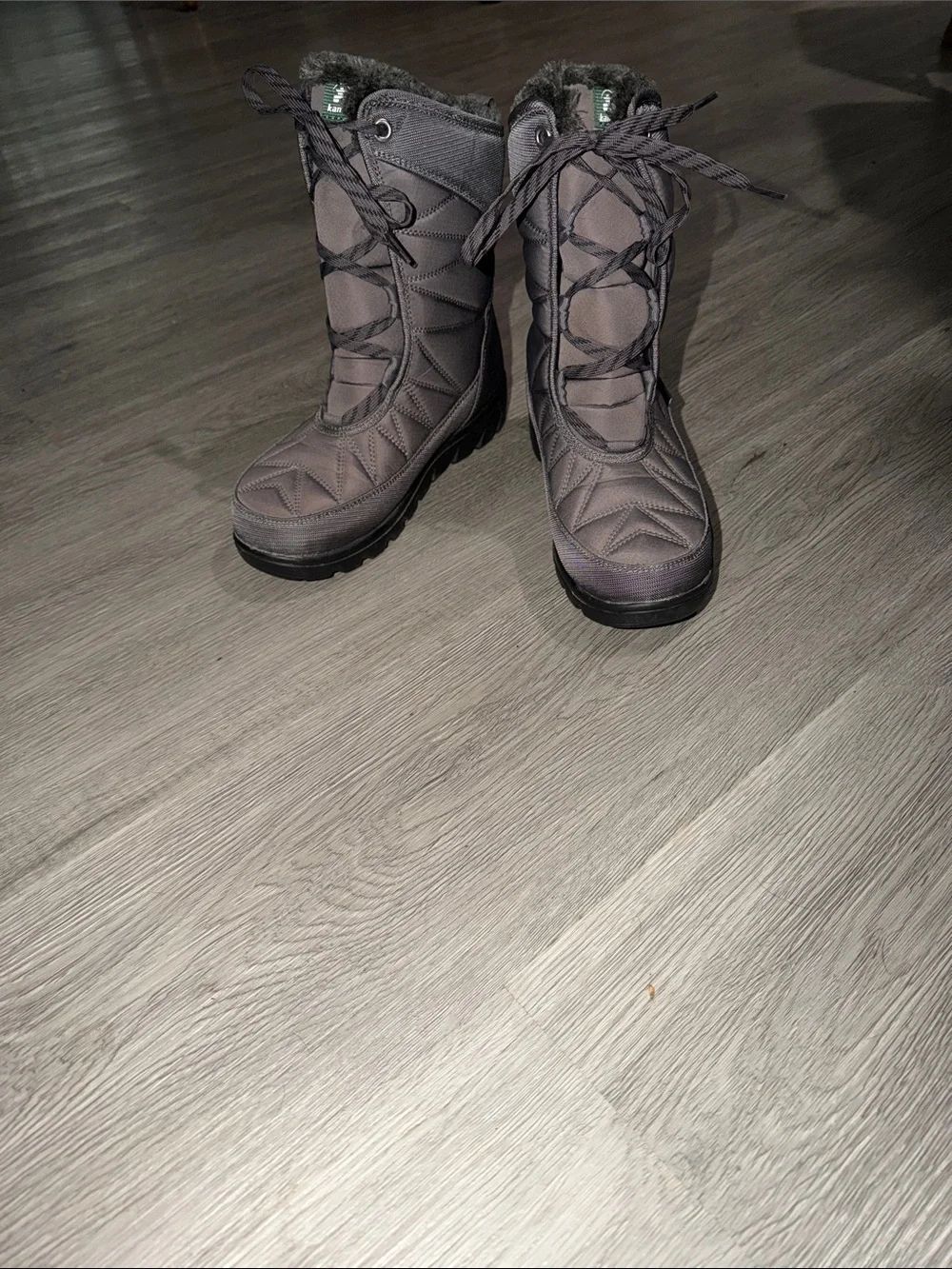 Kamik Hannah Mid Gray Insulated Winter Boots -waterproof Sz 7 EUC